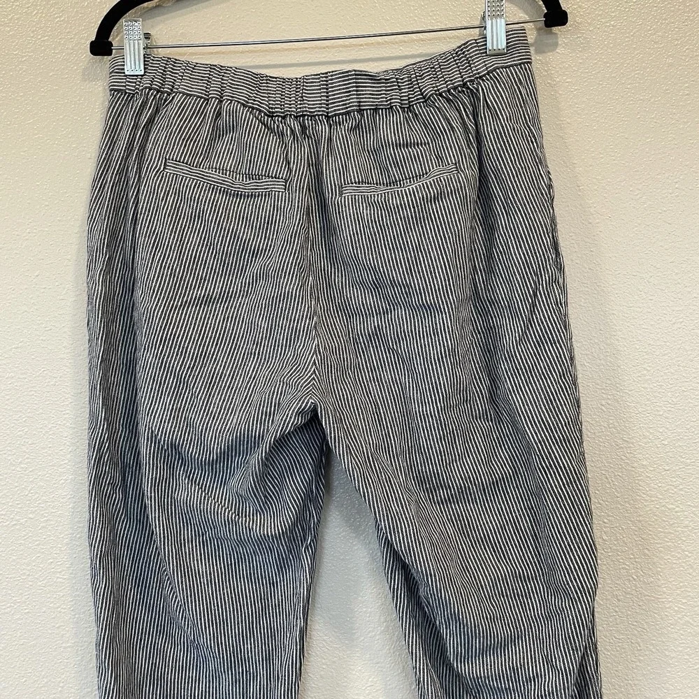 Banana‎ Republic Hayden Pants Blue Stripe Slacks Trouser Linen Womens Size 6